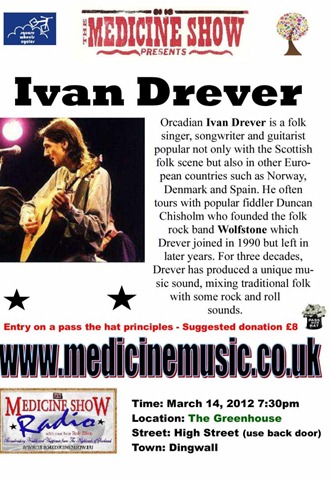 drever thumb Ivan Drever comes to The Green House